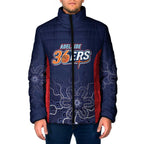 Basketball Custom Adelaide Padded Jacket Simple Australian Dot Art - Aussie Hoodie