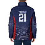 Basketball Custom Adelaide Padded Jacket Simple Australian Dot Art - Aussie Hoodie