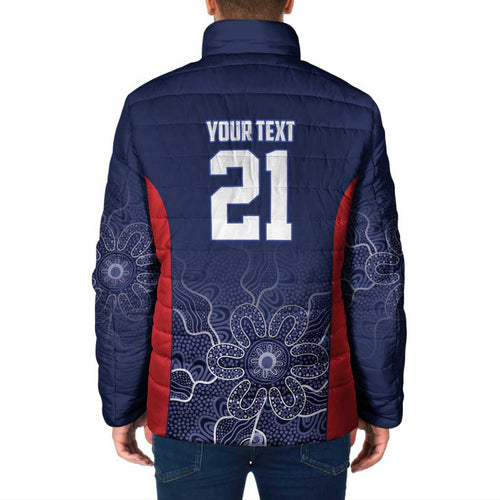 Basketball Custom Adelaide Padded Jacket Simple Australian Dot Art - Aussie Hoodie