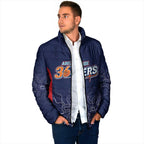 Basketball Custom Adelaide Padded Jacket Simple Australian Dot Art - Aussie Hoodie