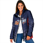 Basketball Custom Adelaide Padded Jacket Simple Australian Dot Art - Aussie Hoodie