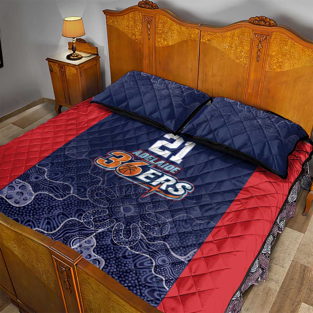 Basketball Custom Adelaide Quilt Bed Set Simple Australian Dot Art - Aussie Hoodie