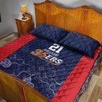 Basketball Custom Adelaide Quilt Bed Set Simple Australian Dot Art - Aussie Hoodie