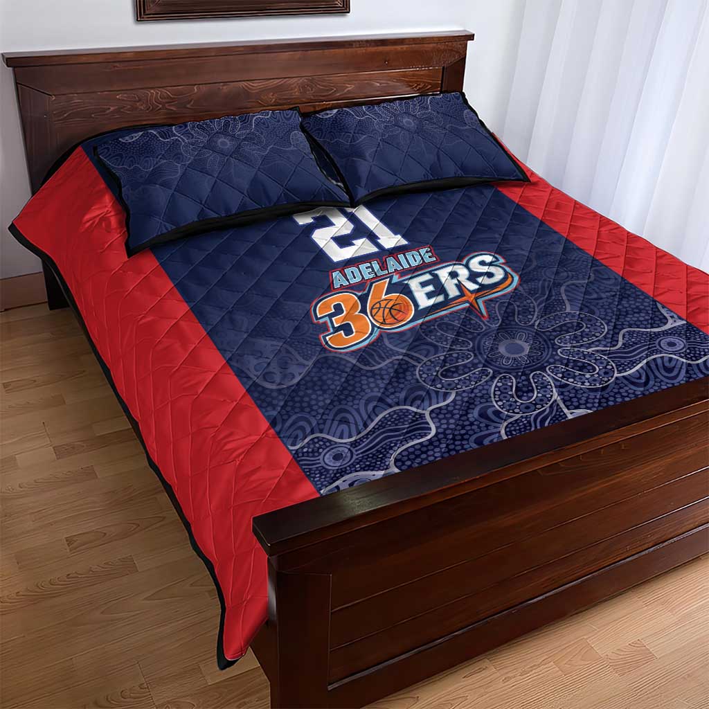 Basketball Custom Adelaide Quilt Bed Set Simple Australian Dot Art - Aussie Hoodie