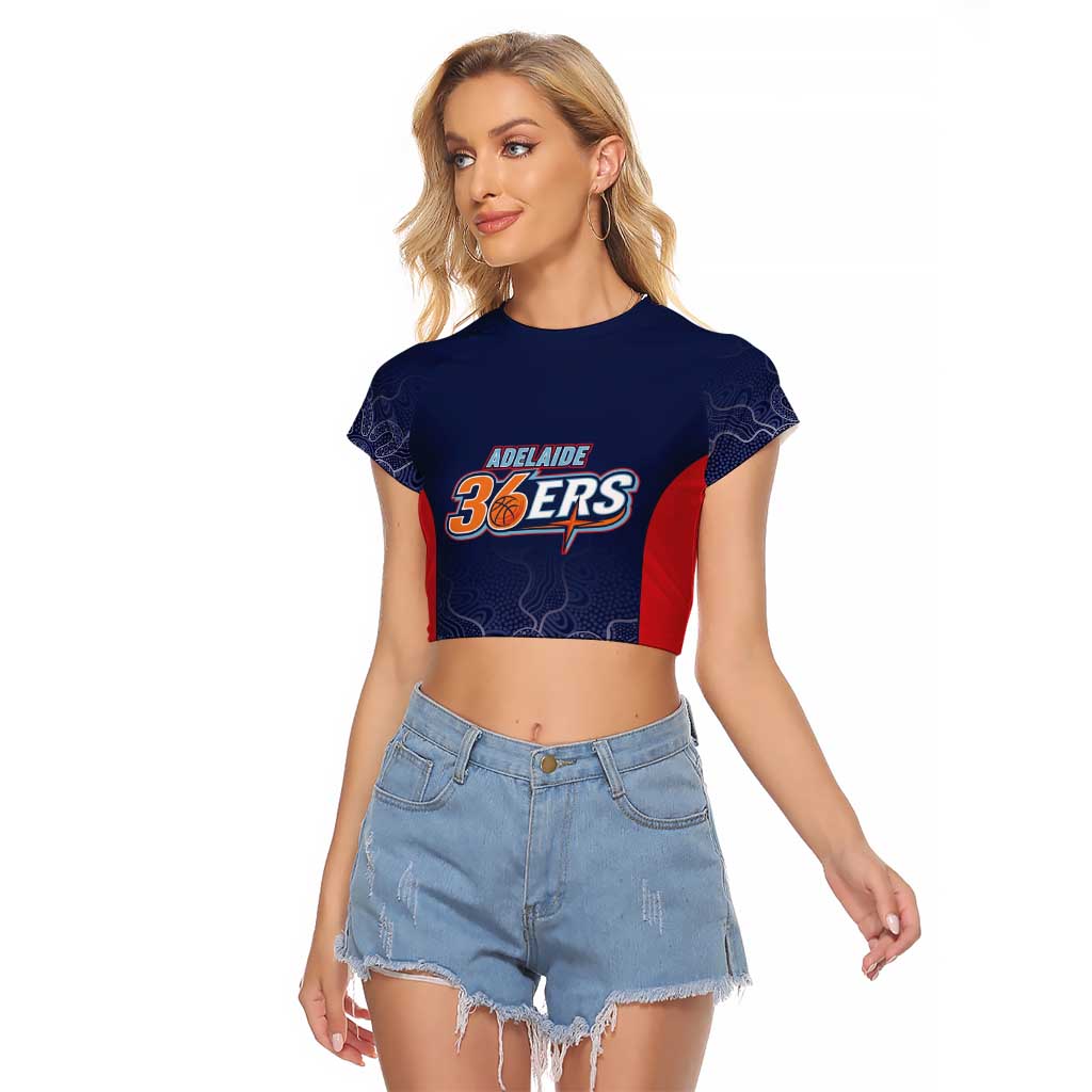 Basketball Custom Adelaide Raglan Cropped T Shirt Simple Australian Dot Art - Aussie Hoodie