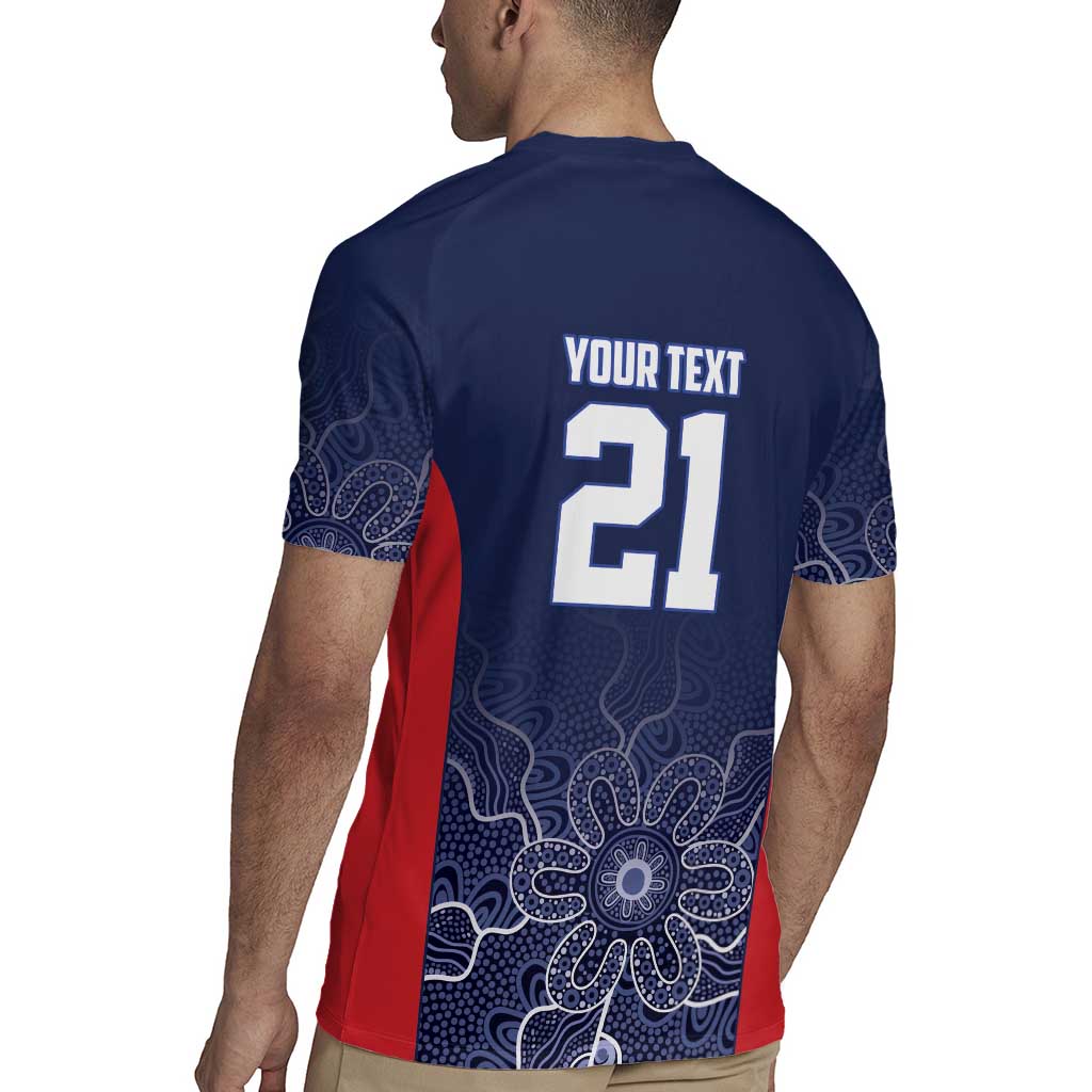 Basketball Custom Adelaide Rugby Jersey Simple Australian Dot Art - Aussie Hoodie