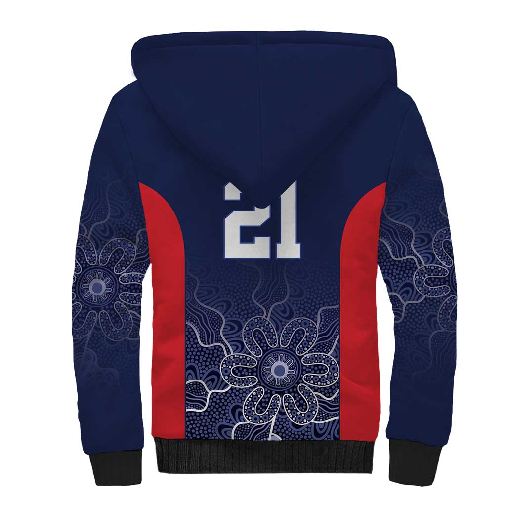 Basketball Custom Adelaide Sherpa Hoodie Simple Australian Dot Art - Aussie Hoodie