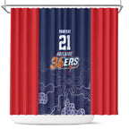 Basketball Custom Adelaide Shower Curtain Simple Australian Dot Art - Aussie Hoodie