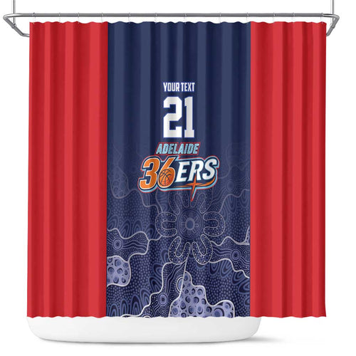 Basketball Custom Adelaide Shower Curtain Simple Australian Dot Art - Aussie Hoodie