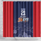 Basketball Custom Adelaide Shower Curtain Simple Australian Dot Art - Aussie Hoodie