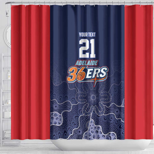Basketball Custom Adelaide Shower Curtain Simple Australian Dot Art - Aussie Hoodie