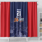 Basketball Custom Adelaide Shower Curtain Simple Australian Dot Art - Aussie Hoodie