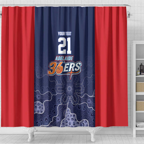Basketball Custom Adelaide Shower Curtain Simple Australian Dot Art - Aussie Hoodie