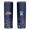 Basketball Custom Adelaide Skinny Tumbler Simple Australian Dot Art - Aussie Hoodie