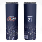 Basketball Custom Adelaide Skinny Tumbler Simple Australian Dot Art - Aussie Hoodie