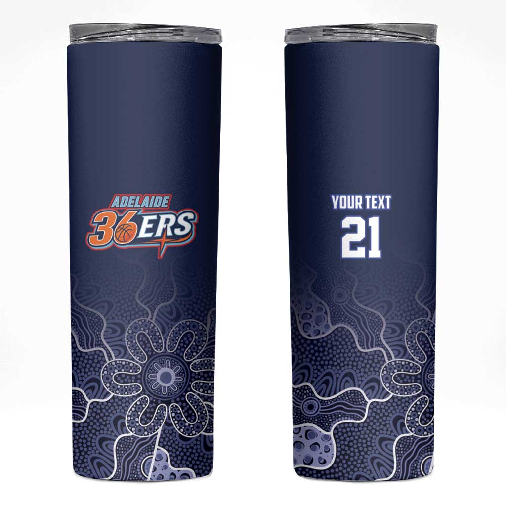 Basketball Custom Adelaide Skinny Tumbler Simple Australian Dot Art - Aussie Hoodie
