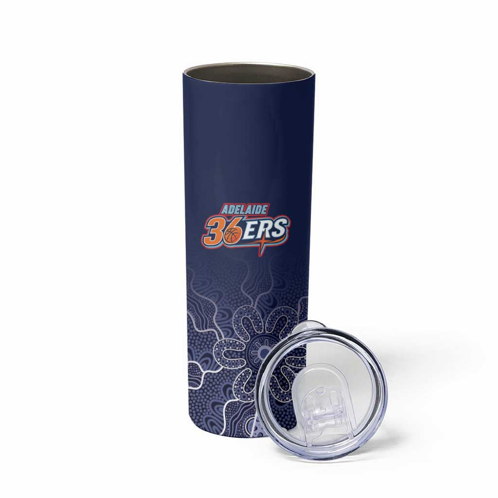 Basketball Custom Adelaide Skinny Tumbler Simple Australian Dot Art - Aussie Hoodie