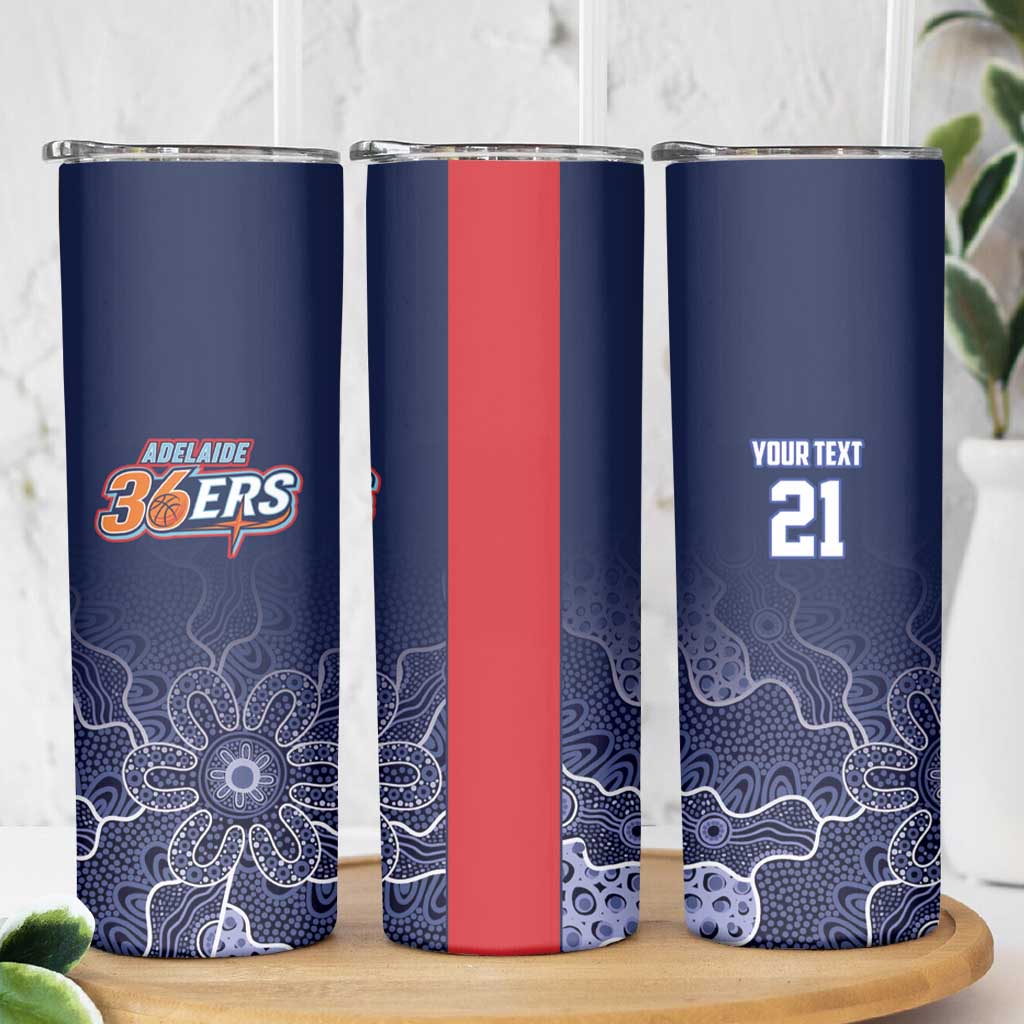 Basketball Custom Adelaide Skinny Tumbler Simple Australian Dot Art - Aussie Hoodie