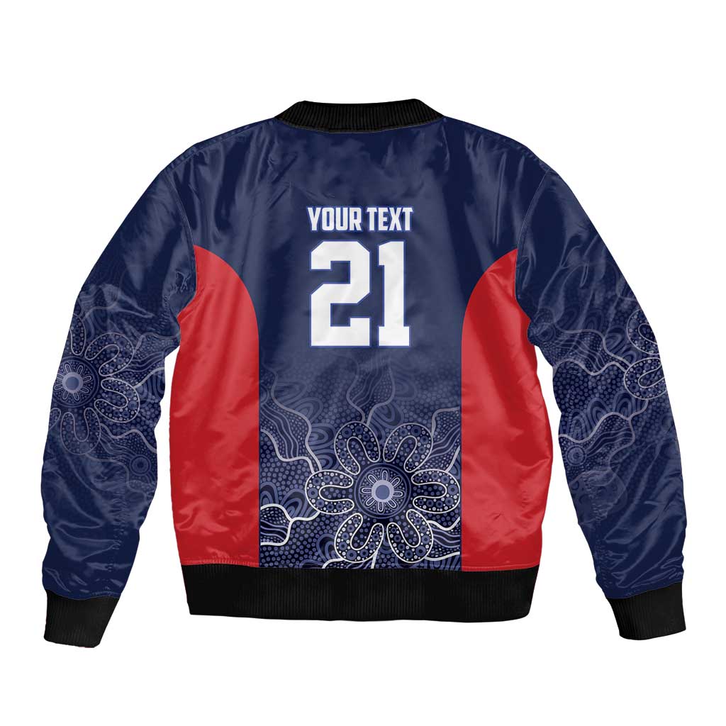 Basketball Custom Adelaide Sleeve Zip Bomber Jacket Simple Australian Dot Art - Aussie Hoodie