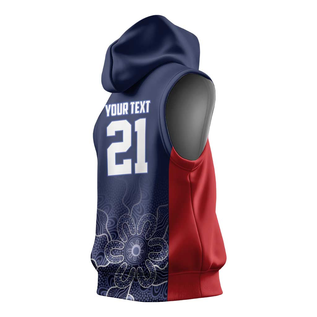 Basketball Custom Adelaide Sleeveless Hoodie Simple Australian Dot Art - Aussie Hoodie