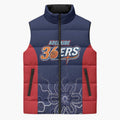 Basketball Custom Adelaide Sleeveless Puffer Jacket Simple Australian Dot Art - Aussie Hoodie