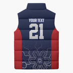 Basketball Custom Adelaide Sleeveless Puffer Jacket Simple Australian Dot Art - Aussie Hoodie