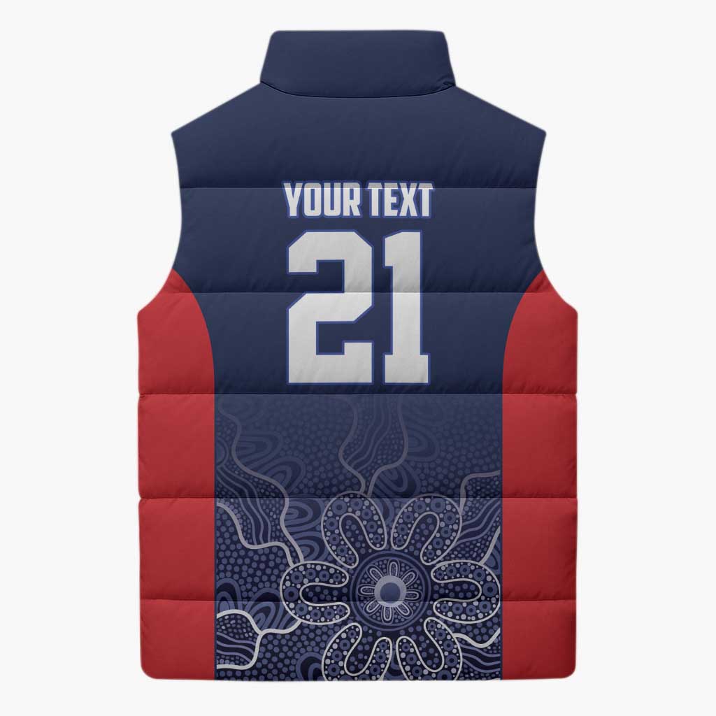 Basketball Custom Adelaide Sleeveless Puffer Jacket Simple Australian Dot Art - Aussie Hoodie