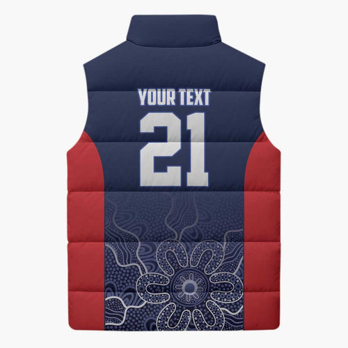 Basketball Custom Adelaide Sleeveless Puffer Jacket Simple Australian Dot Art - Aussie Hoodie