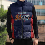 Basketball Custom Adelaide Sleeveless Puffer Jacket Simple Australian Dot Art - Aussie Hoodie