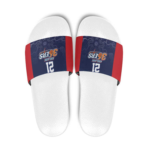 Basketball Custom Adelaide Slide Sandals Simple Australian Dot Art - Aussie Hoodie