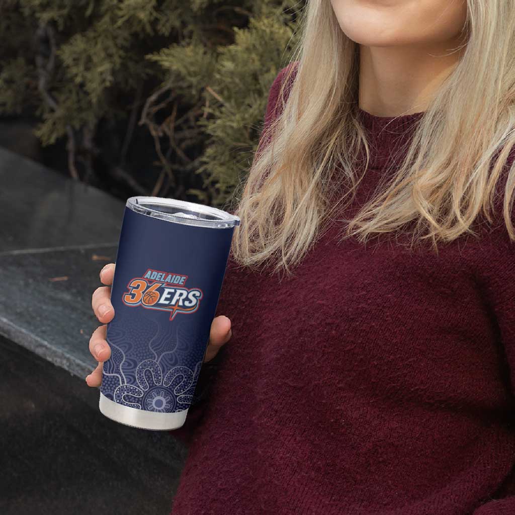 Basketball Custom Adelaide Tumbler Cup Simple Australian Dot Art - Aussie Hoodie