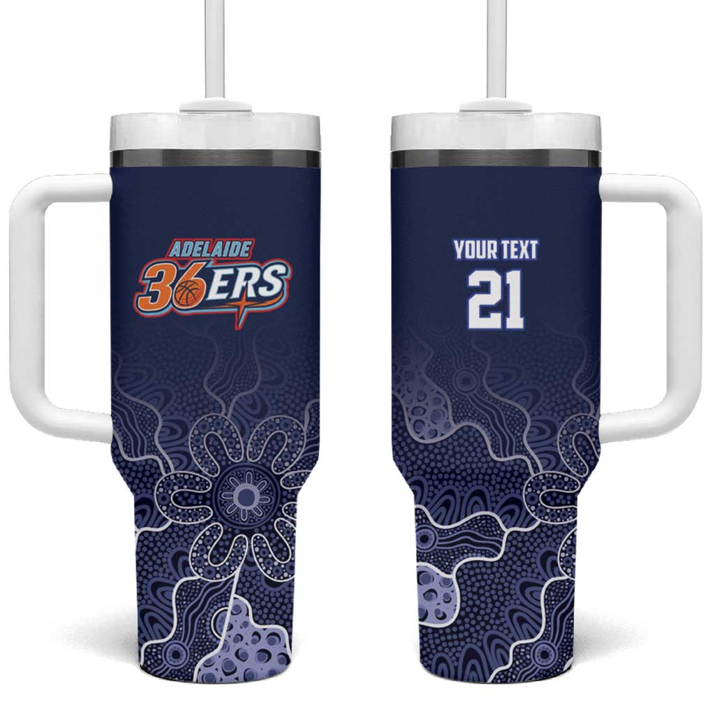 Basketball Custom Adelaide Tumbler With Handle Simple Australian Dot Art - Aussie Hoodie