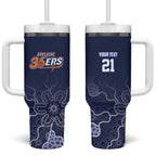Basketball Custom Adelaide Tumbler With Handle Simple Australian Dot Art - Aussie Hoodie