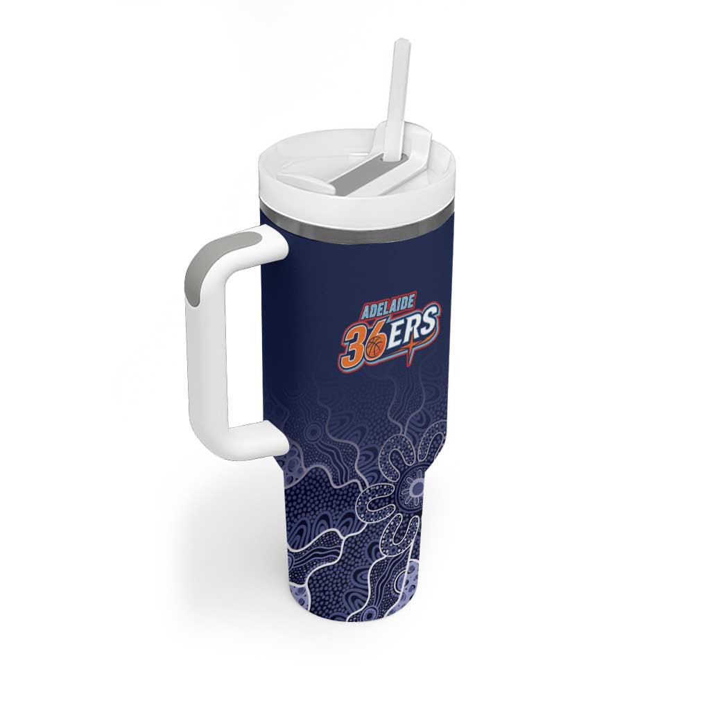 Basketball Custom Adelaide Tumbler With Handle Simple Australian Dot Art - Aussie Hoodie