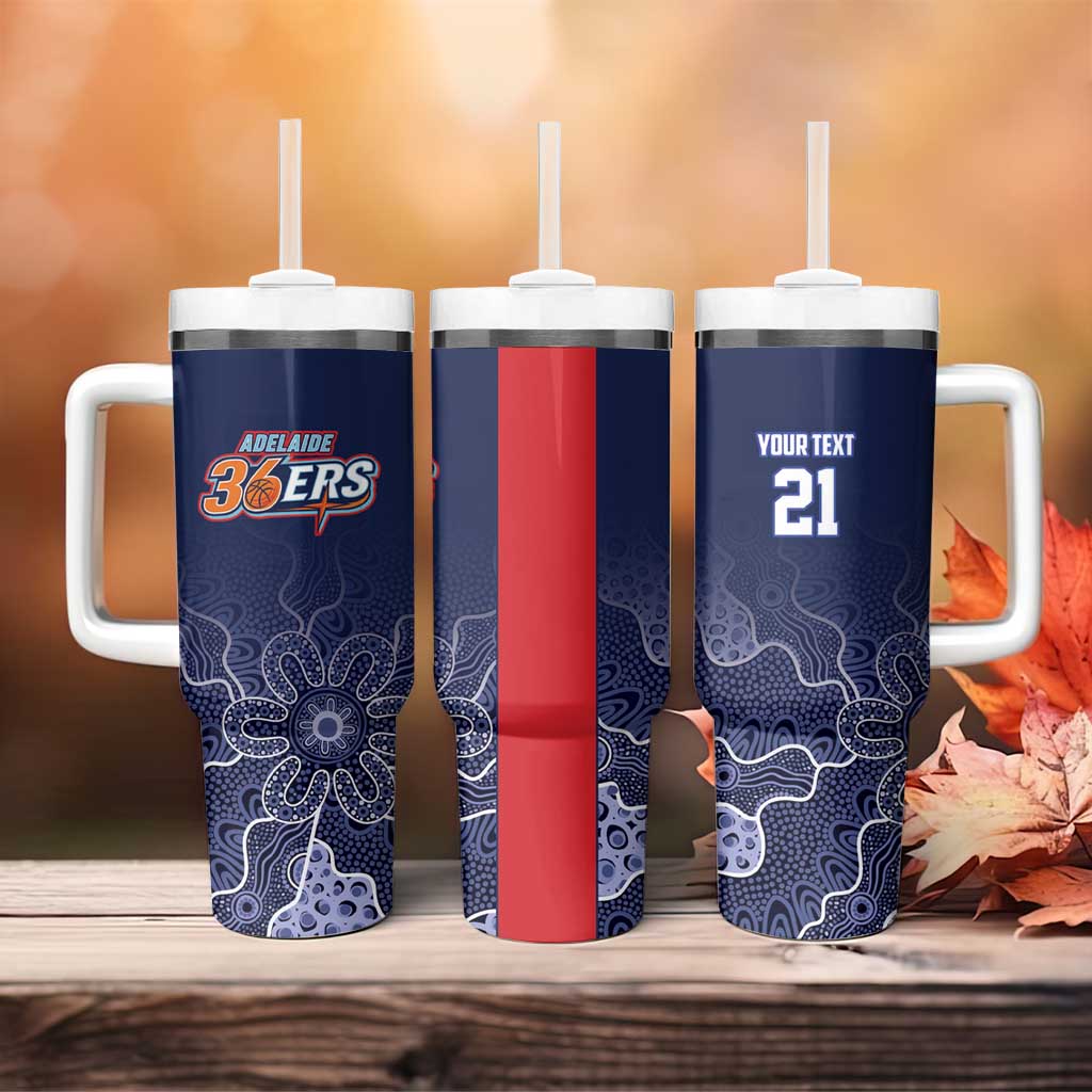 Basketball Custom Adelaide Tumbler With Handle Simple Australian Dot Art - Aussie Hoodie