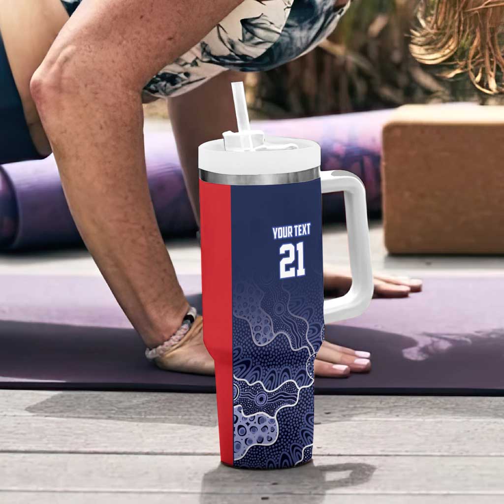 Basketball Custom Adelaide Tumbler With Handle Simple Australian Dot Art - Aussie Hoodie