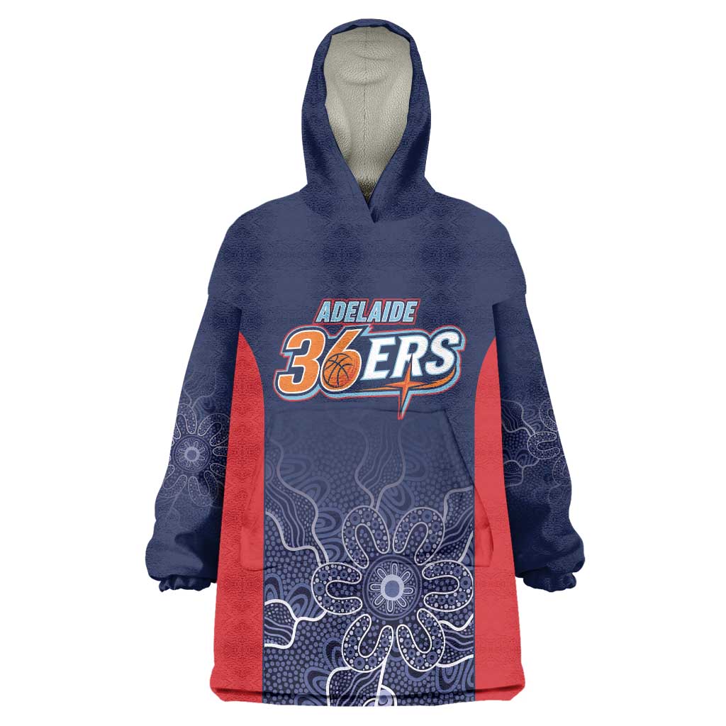 Basketball Custom Adelaide Wearable Blanket Hoodie Simple Australian Dot Art - Aussie Hoodie