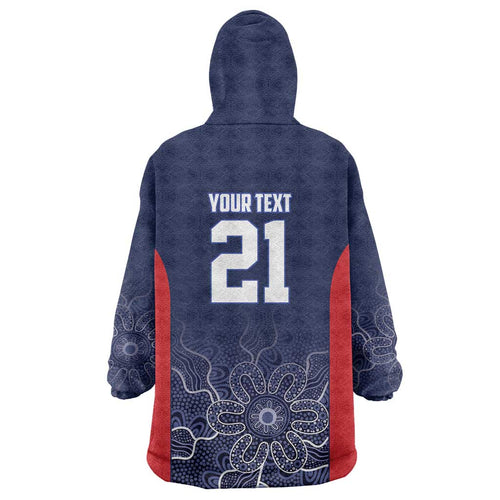 Basketball Custom Adelaide Wearable Blanket Hoodie Simple Australian Dot Art - Aussie Hoodie