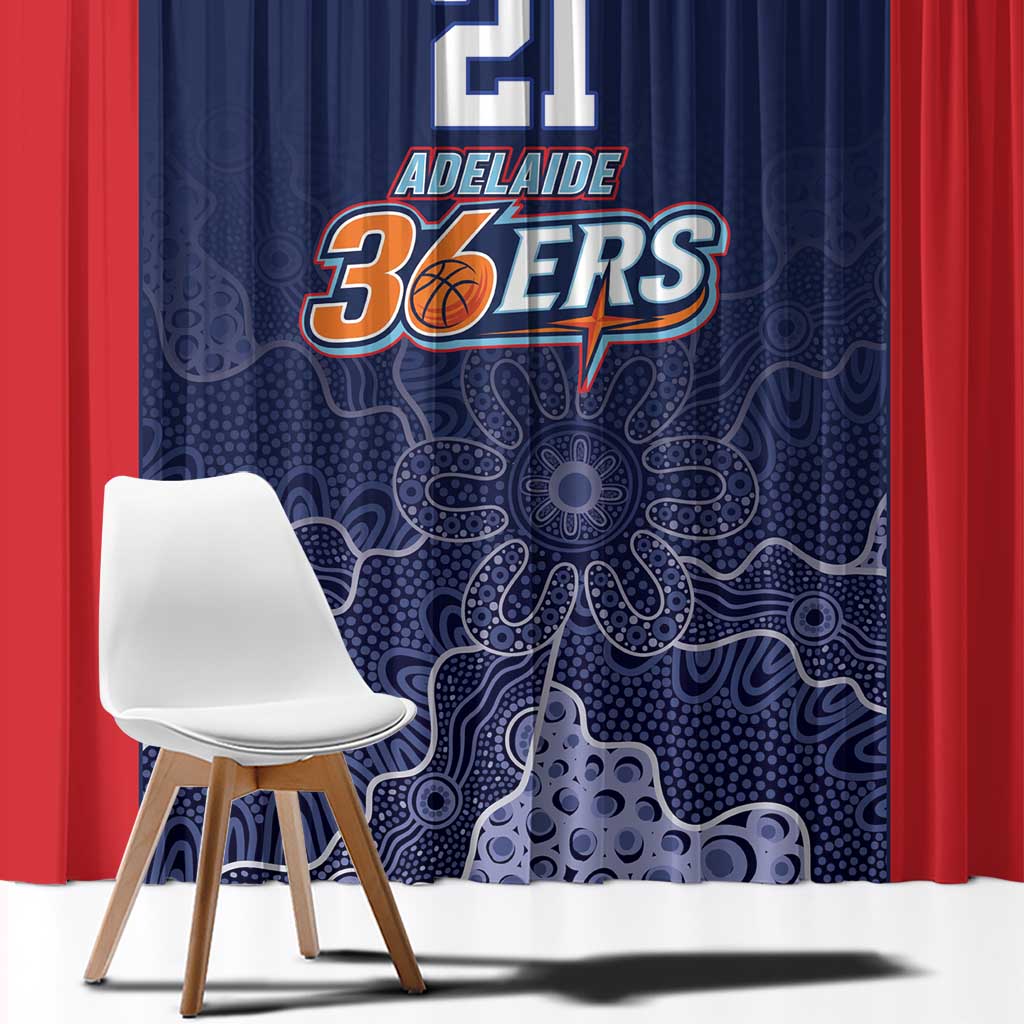 Basketball Custom Adelaide Window Curtain Simple Australian Dot Art - Aussie Hoodie