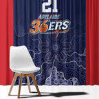 Basketball Custom Adelaide Window Curtain Simple Australian Dot Art - Aussie Hoodie