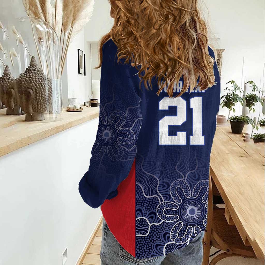 Basketball Custom Adelaide Women Casual Shirt Simple Australian Dot Art - Aussie Hoodie