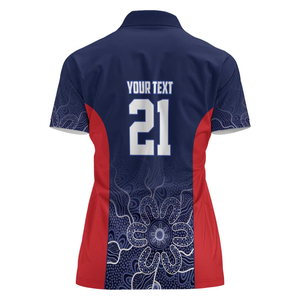 Basketball Custom Adelaide Women Polo Shirt Simple Australian Dot Art - Aussie Hoodie