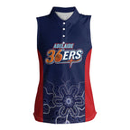 Basketball Custom Adelaide Women Sleeveless Polo Shirt Simple Australian Dot Art - Aussie Hoodie