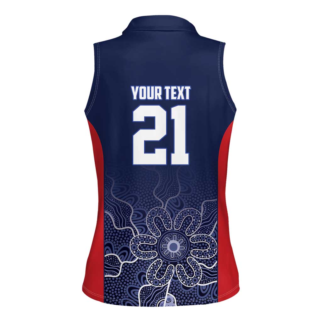 Basketball Custom Adelaide Women Sleeveless Polo Shirt Simple Australian Dot Art - Aussie Hoodie