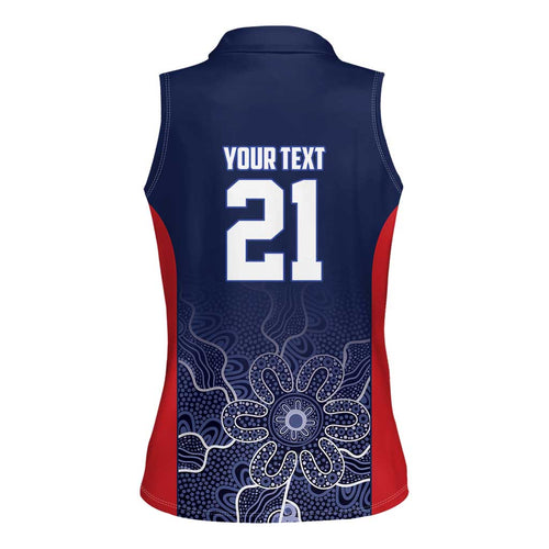 Basketball Custom Adelaide Women Sleeveless Polo Shirt Simple Australian Dot Art - Aussie Hoodie