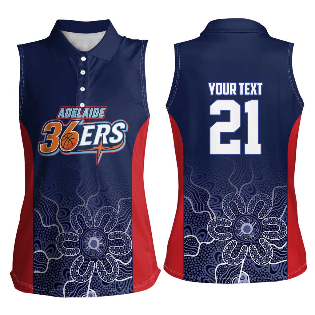 Basketball Custom Adelaide Women Sleeveless Polo Shirt Simple Australian Dot Art - Aussie Hoodie