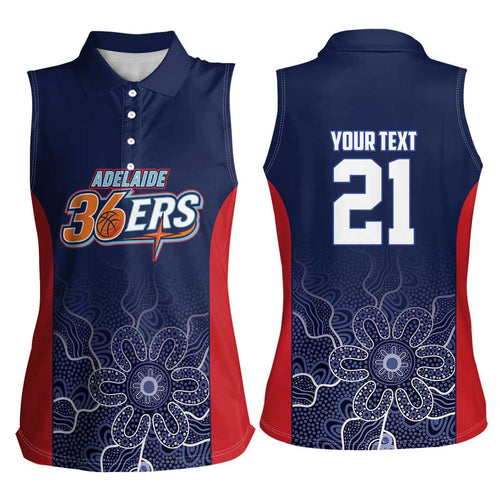 Basketball Custom Adelaide Women Sleeveless Polo Shirt Simple Australian Dot Art - Aussie Hoodie