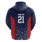 Basketball Custom Adelaide Zip Hoodie Simple Australian Dot Art - Aussie Hoodie