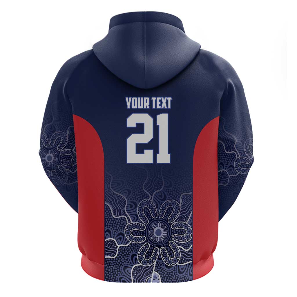 Basketball Custom Adelaide Zip Hoodie Simple Australian Dot Art - Aussie Hoodie