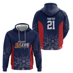 Basketball Custom Adelaide Zip Hoodie Simple Australian Dot Art - Aussie Hoodie